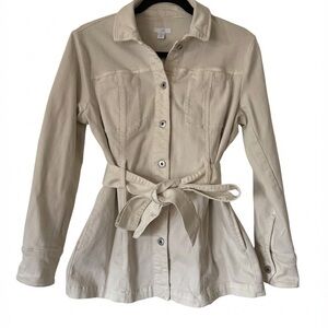 J. Jill Cream Utility Jacket with Belt‎
